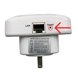 reset wireless n repeater