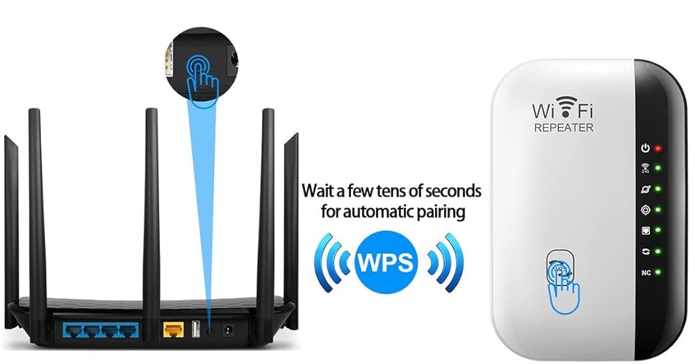 Wireless-N WiFi Repeater Setup via WPS